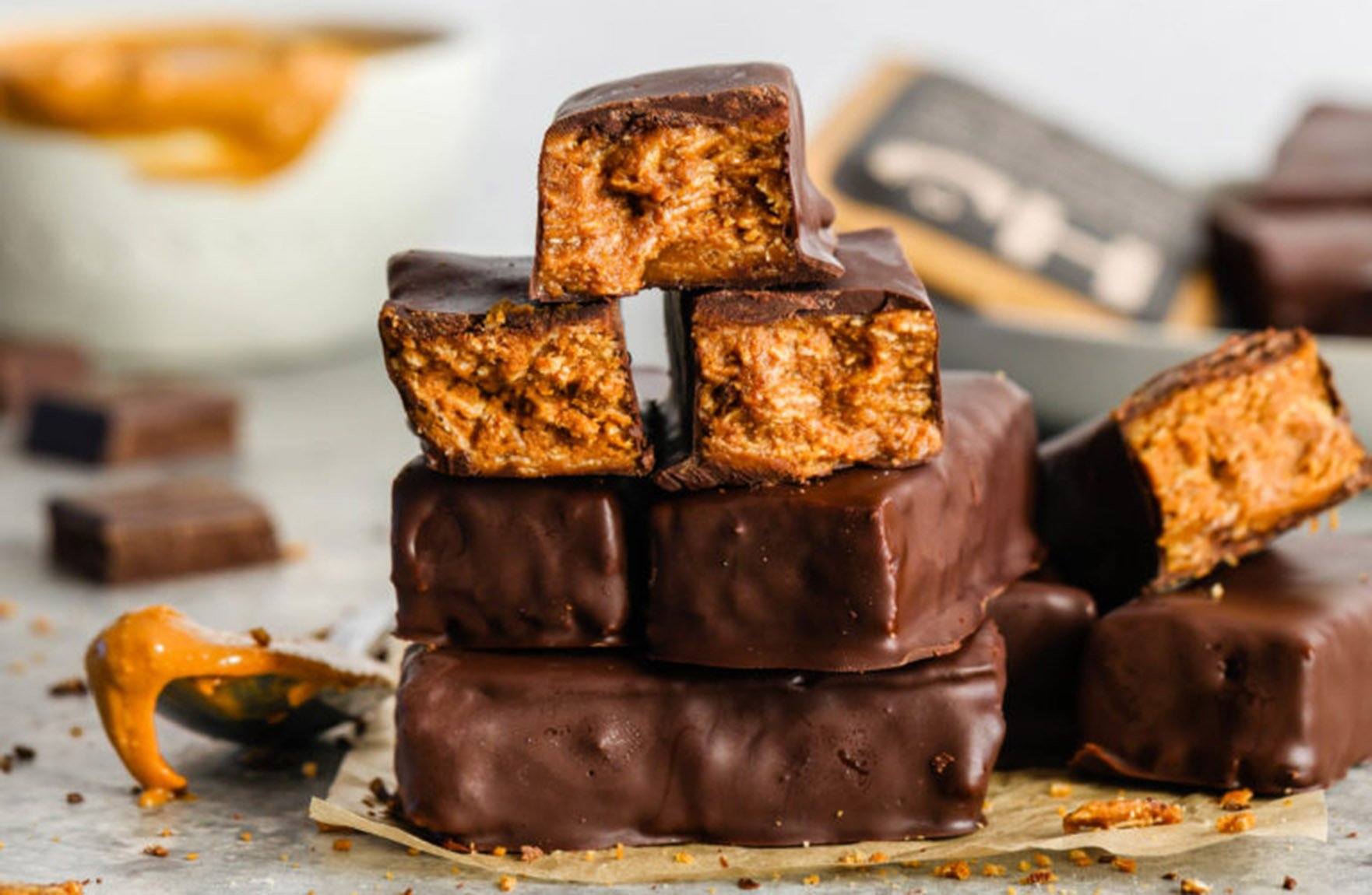 VEGAN PEANUT BUTTER NOUGAT CANDY BARS Hu Kitchen