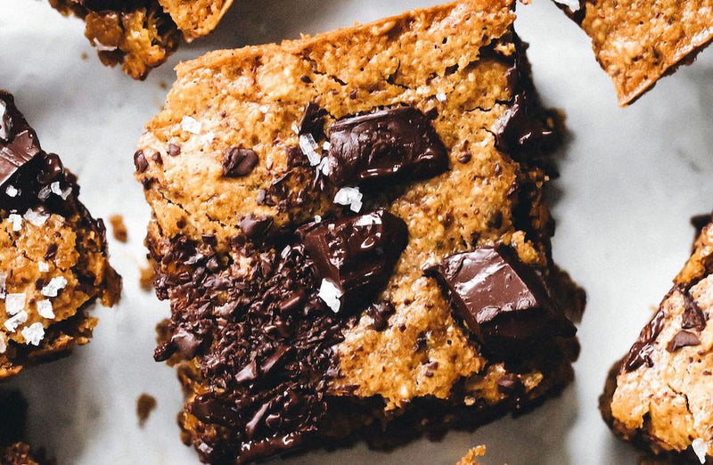 DARK CHOCOLATE CHUNK ZUCCHINI BLONDIES
