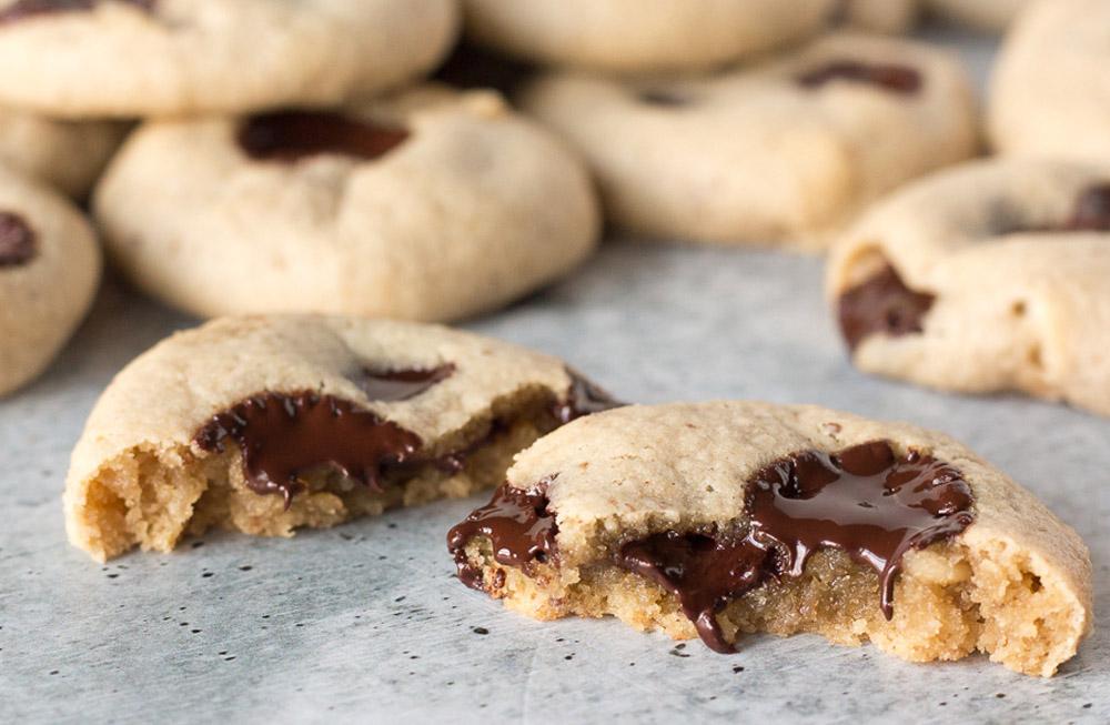 Tahini Chocolate Chip Macadamia Nut Cookies