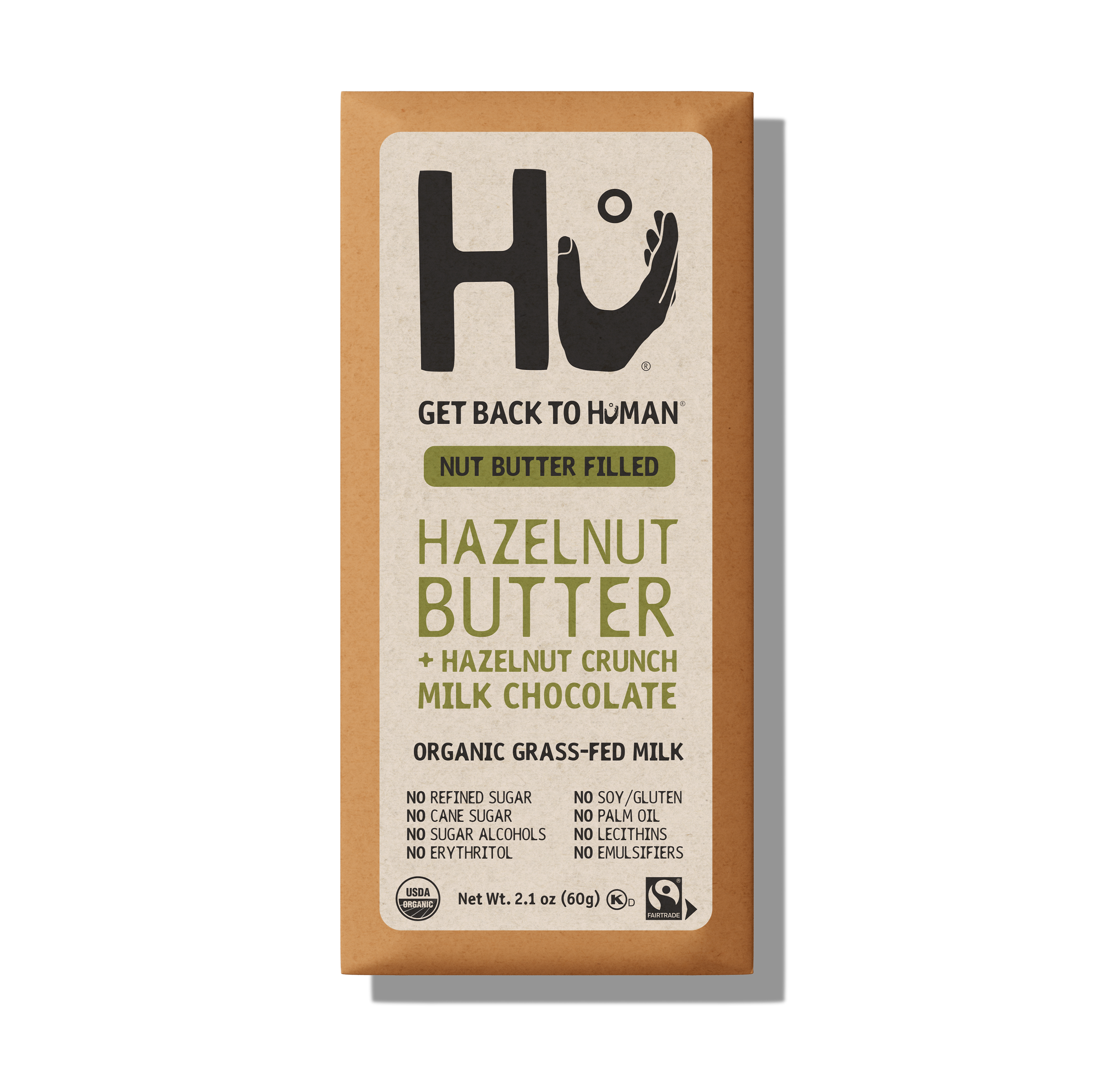 Hu Kitchen Organic Dark Chocolate Hazelnut Coffee Bar - 2.1 Oz (Pack Of 4) - Exp 12/2025