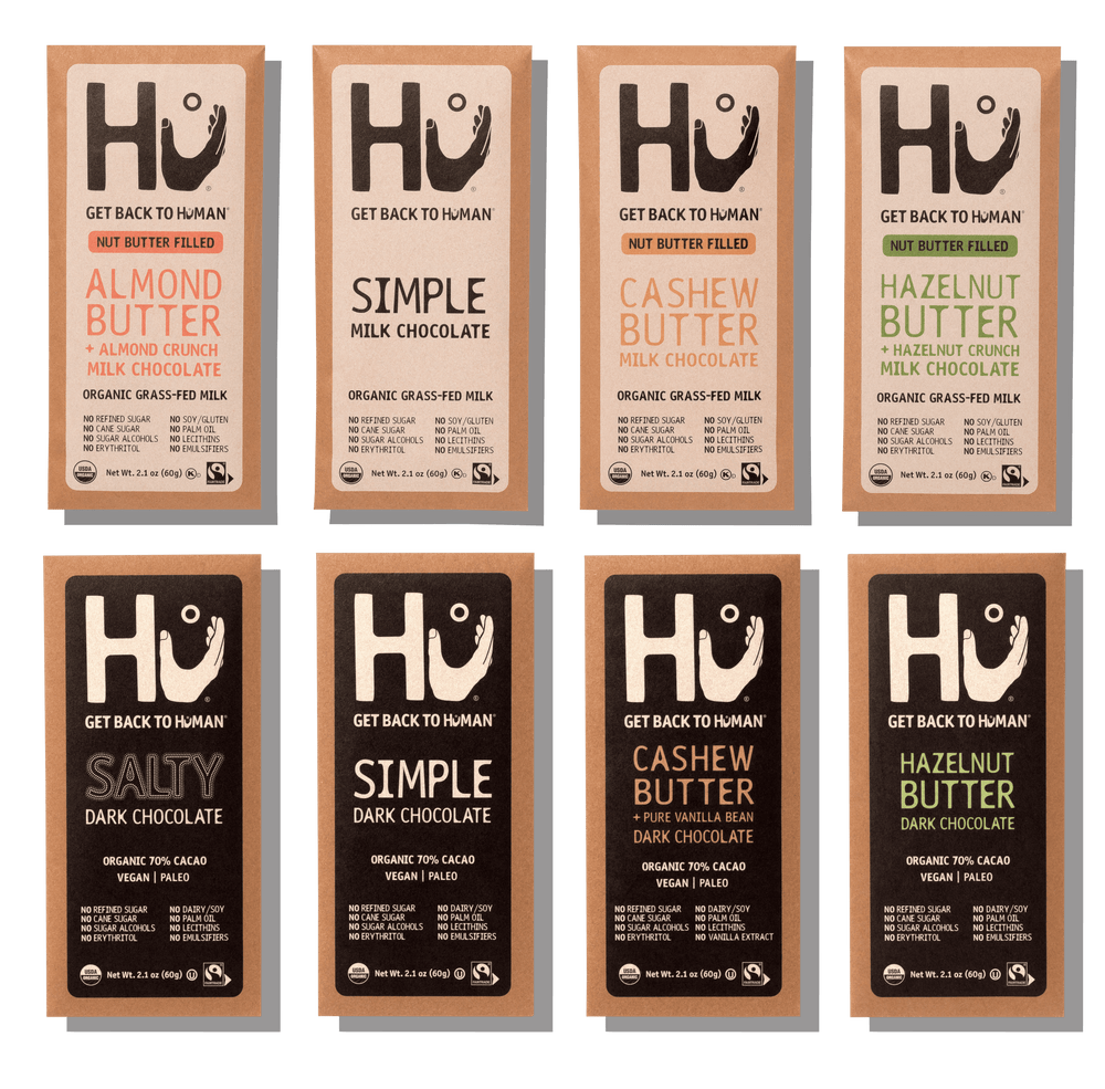 Organic Dark Organic Grass Fed Milk Chocolate Variety Pack Hu